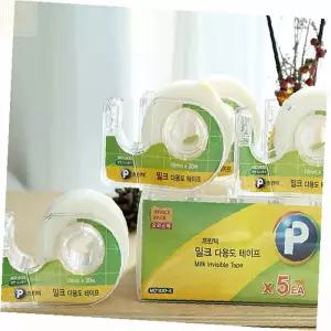 선물포장테이프 밀크테이프 디스펜서 5EA 12x30