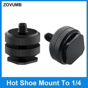 1/4 카메라 핫슈 폰 홀더 플래시 콜드슈 삼각대 어댑터 마운트 (캐논호환  니콘 호환  소니호환 DSLR DV