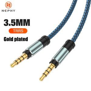 3.5mm - 잭 미니 소형 원형 차량용 AUX 오디오 케이블  iphone 호환 MP3 / MP4 헤드폰 스피커용 연장 보조
