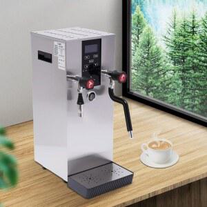 4 IN 1 상업용 우유 거품기, 400 Fl Oz 용량의 찜기, 2500W 증기 커피 버블티 밀크티용 전기 자동 폼 메이커 거품기