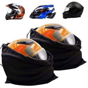 쿠모스 모터사이클 헬멧백 스키백 하키백 경량 백팩 스포츠 라이딩 여행용 대형 보관 가방 드로스트링 백(L*2 팩) 나일론 천으로 만든 오토바이 자전거 (L*2