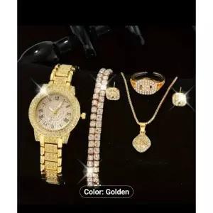 시계 [세금포함] [정품] 손목 목걸이 귀걸이 선물 Box Set 여성 Girls 크리스마스 5 Pcs 손목시계 패션시계
