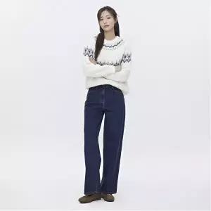 플라스틱아일랜드 뒤이밴드 와이드핏 기모데님 팬츠 (PR4DP031)