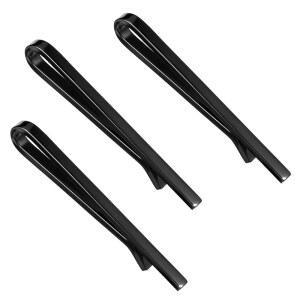 남성용 블랙 타이 클립, 3개의 PCS 소형 남성 클립 공식 핀 우아한 넥타이 핀치 스키니 바 웨딩 비즈니스 미팅 생일 디너 파티