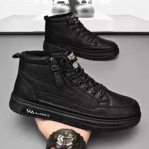 야무치 남자 데일리룩 신발 운동화 하이탑 추동 패션 기모 캐주얼 슈즈 중국 운동 KUK4