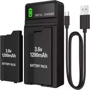 PSP 배터리 및 충전기 PSP-3000 PSP-3001 PSP-2000 PSP-2001 PSP-3002 PSP-3004 라이트 슬림 콘솔용 충전