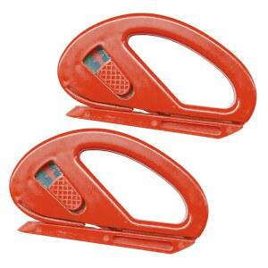 [미국배송] UHANBUT 2PCS 포장지 커터 칼날이 달린 스니티 안전 비닐 필름 절단 도구 탄소 섬유 유틸리티 나이프 공예 윈도우 틴트 자동차 랩 제작에 적합 (주황색)