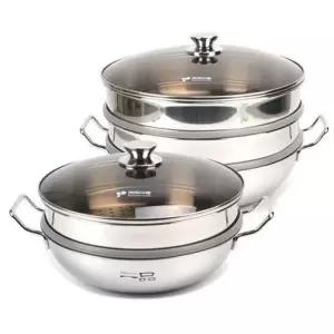 일품 3단 찜냄비 인덕션 찜솥 찜통 찜기 스텐 33cm (WFK9UOT)