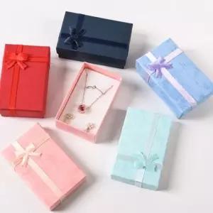 주얼리 포장 상자 케이스 목걸이 귀걸이 리본 10P (WFK9FRG)