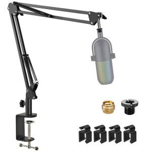 [미국배송] 리히 조절 가능한 세이렌 마이크 붐 암 스탠드 녹음 게임 팟캐스트용 레이저 X 미니 V2 V3 USB 스트리밍 마이크와 호환 가능