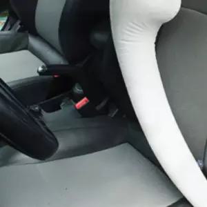 차량용 여행용 휴대 접이식 에어쿠션 목베개 자동 공기주입 비행기 겸용