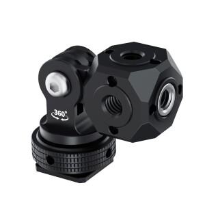 알루미늄 합금 콜드슈 마운트 어댑터 360 ° DSLR 카메라 케이지 핫슈 마이크 LED 조명호환  회전 1/4