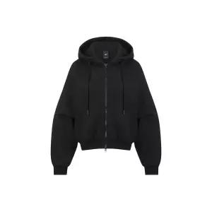 매장정품 MIZUNO 미즈노 여성용 면 폴리 소재의 기모 크롭 후드 자켓 SWEAT HOOD CROP JACKET_ 32YE482009