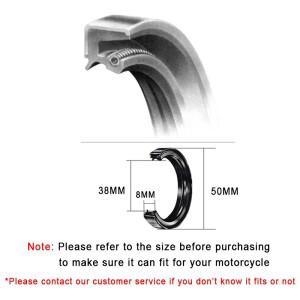 바이크 오토바이 프론트 전면 포크 충격 흡수 오일 씰 야마하 XV1000 XJ600 ZX750 KX125 용  38X50X8