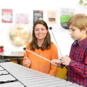 2Pcs 더블 말렛 검정색  고무 펠트 마림바 실로폰 혀 드럼 스틱 타악기 부품