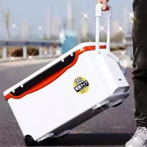 해동 쿨러 대용량 낚시 바다 캐리어 휴대용 35L 화이트