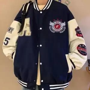 겨울옷 스트릿 야구잠바 오버핏 야구 남자 패치 점퍼 (WFK9I6D)