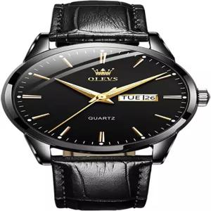 OLEVS 남성 심플 시계 스테인리스 스틸 아날로그 쿼츠 클래식 야광 핸즈 원피스 블랙/흰색 화이트/블루