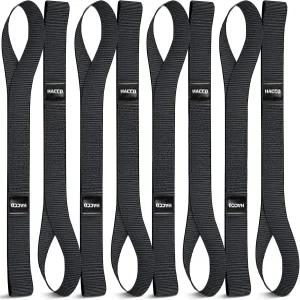 해코플래닛 8PK 소프트 루프 모터사이클 타이다운 스트랩 1.6 x 17인치 10000LB 브레이크 강도 ATV UTV