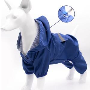 후드 달린 방수 강아지 레인 코트  메쉬 애완 동물 재킷 반사 판초 소형견호환  점프수트