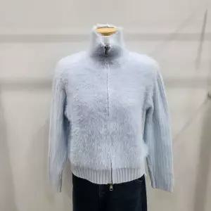 [밸리걸]하이넥 투웨이헤이리 집업 니트 가디건( 616830)