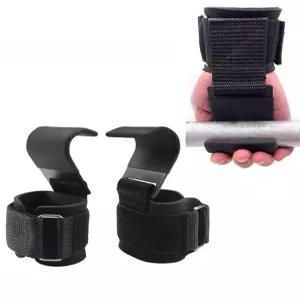 헬스 갈고리 스트랩 바벨 싱글바 장갑 기구 철봉 세대 블랙