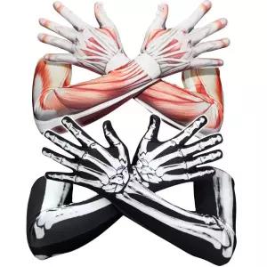 해골 롱 장갑 할로윈 뼈 분장 근육 소품 코스튬