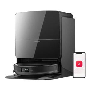 로보락 사로스 10R 로봇 청소기 및 걸레, 22,000 Pa 흡입, 제로 탱글링, 3.14인치 초슬림, 카펫 바닥용 플렉시암 라이저 기술, 코너 가장자리 청소, 셀프 비우기,