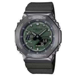 Casio G-Shock CASIO G-SHOCK GM-2100B-3A 실버/그린 스틸 BEZEL CASIOAK A/D 시계 [세금포함] [정품] 손목