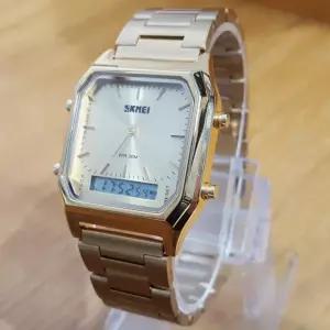 SKMEI 남성 골드 손목 빈티지 복고풍 스타일 클래식 Combi Ana-디지털 Gents 시계 [세금포함] [정품] NoS