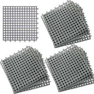 PEFECOP 모듈식 연동 쿠션 16팩 12인치 x 배수 타일, 바닥재용 미끄럼 방지 풀 욕조 배수, 샤워, 주방 등을 위한 부드러운 PVC 스플라이싱 방수 매트