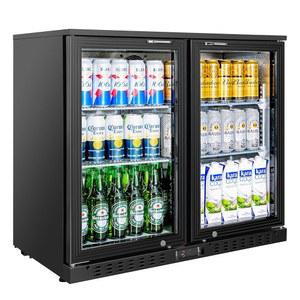 바, 오피스, 편의점용 블랙 드링크 냉장고 7.4 Cu.ft. ETL 냉장고가 있는 BINGERMA 백 바 쿨러 광고용 유리문 2개