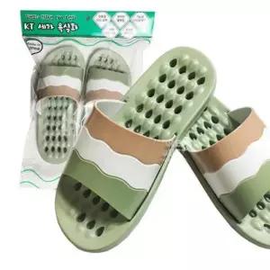 가벼운 세라 카키 물빠짐 욕실화 미끄 EVA