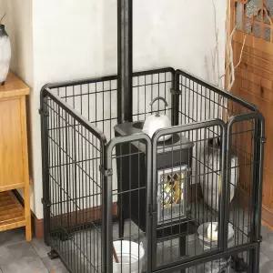 캠핑난로가드 화목난로안전망 난로펜스 안전가드 캠핑용품 흰색 50x50x50 - 도어 포함