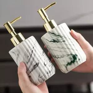 대리석 패턴 세라믹 펌프 용기통/세제/소분/용기/디스펜서/세정/핸드/워시/비누/여행/공병/샴푸/주방/리필
