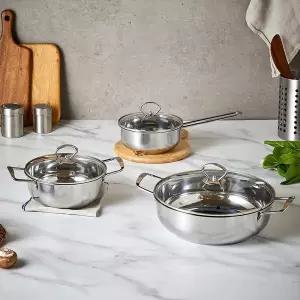 모던하우스 가장 많이 쓰는 스텐 냄비 3종 세트 편수18양수20전골26