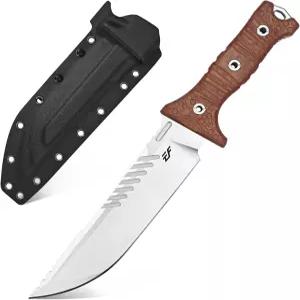 Eafengrow EF141 고정 칼날 나이프 AUS-10 강철 작업용 캠핑 생존을 위한 Micarta 핸들 풀 탱 EDC 도구