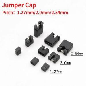 100PCS 1.27mm 2.0mm 2.54mm 피치 오픈 탑 점퍼 캡/점퍼 캡 검정색 오프닝 핀 헤더 연결 블록