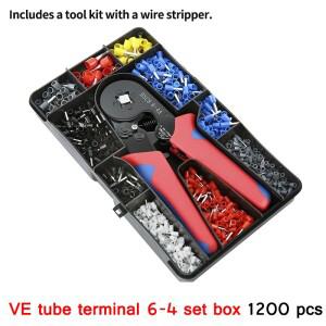 120-1200PCS 전기 튜브 절연 터미널 펜치 VE 관형 와이어 케이블 커넥터 페룰 압착 도구