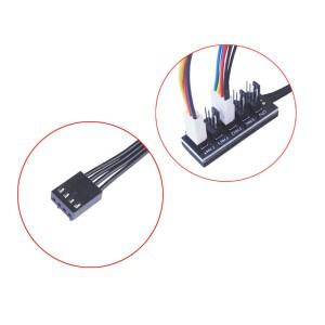 PC 케이스호환  팬 허브 4포트 PWM CPU 냉각 컨버터 전원 케이블 스플리터 분배 마더보드 4핀 컨트롤러 확