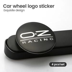 4개입 56mm OZ 레이싱 로고 자동차 휠 센터 허브 캡 커버 배지 스티커 개성 튜닝 악세사리