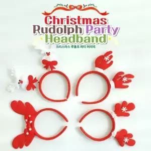 별별창고G 크리스마스 루돌프 머리띠 귀여운 파티 소품 겨울 액세서리