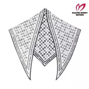 MASTER BUNNY 여성 로고 패턴 삼각 실크 스카프 E1AC-101