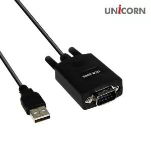 유니콘 USB2.0 to RS232 9핀 시리얼케이블 컨버터 변 USB시리얼 시리얼9핀