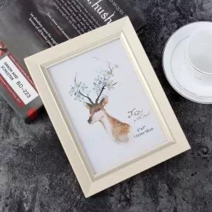 탁상용액자 모던프레임 사진 액자(5x7) (베이지) 웨딩 (KYR-WB9ED08)