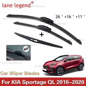 KIA Sportage QL  -  용 3PCS 자동차 와이퍼 전면 후면 블레이드 앞 유리 브러쉬 액세서리