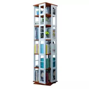 잡지꽂이 블랙 6단 매거진랙 틈새 회전책장 철제