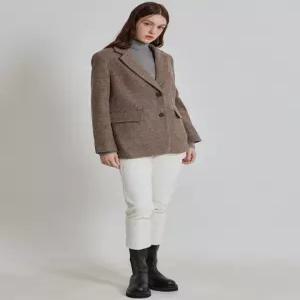 [머스트비][머스트비(MUSTBE)] 울블렌디드 체크 자켓 (택가격 228000원)