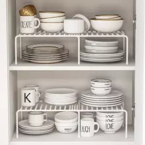 알뜰살림 길이조절 접시 그릇 정리대 주방선반 냄비 후라이팬 정리함