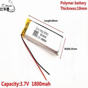 102560 리튬 폴리머 이온 충전식 배터리 셀 Mp3 MP4 MP5 GPS PSP 모바일 블루투스 3.7V 1800mAh